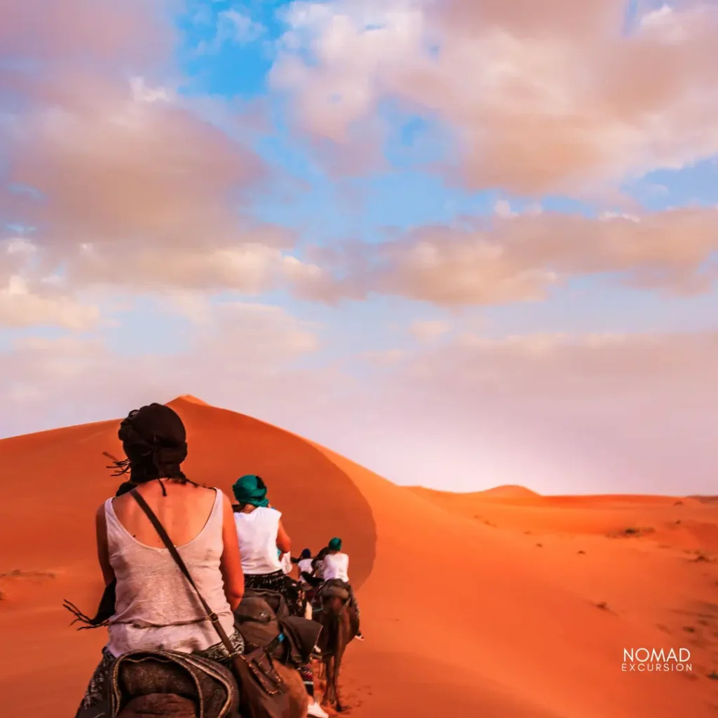 camel trekking in merzouga