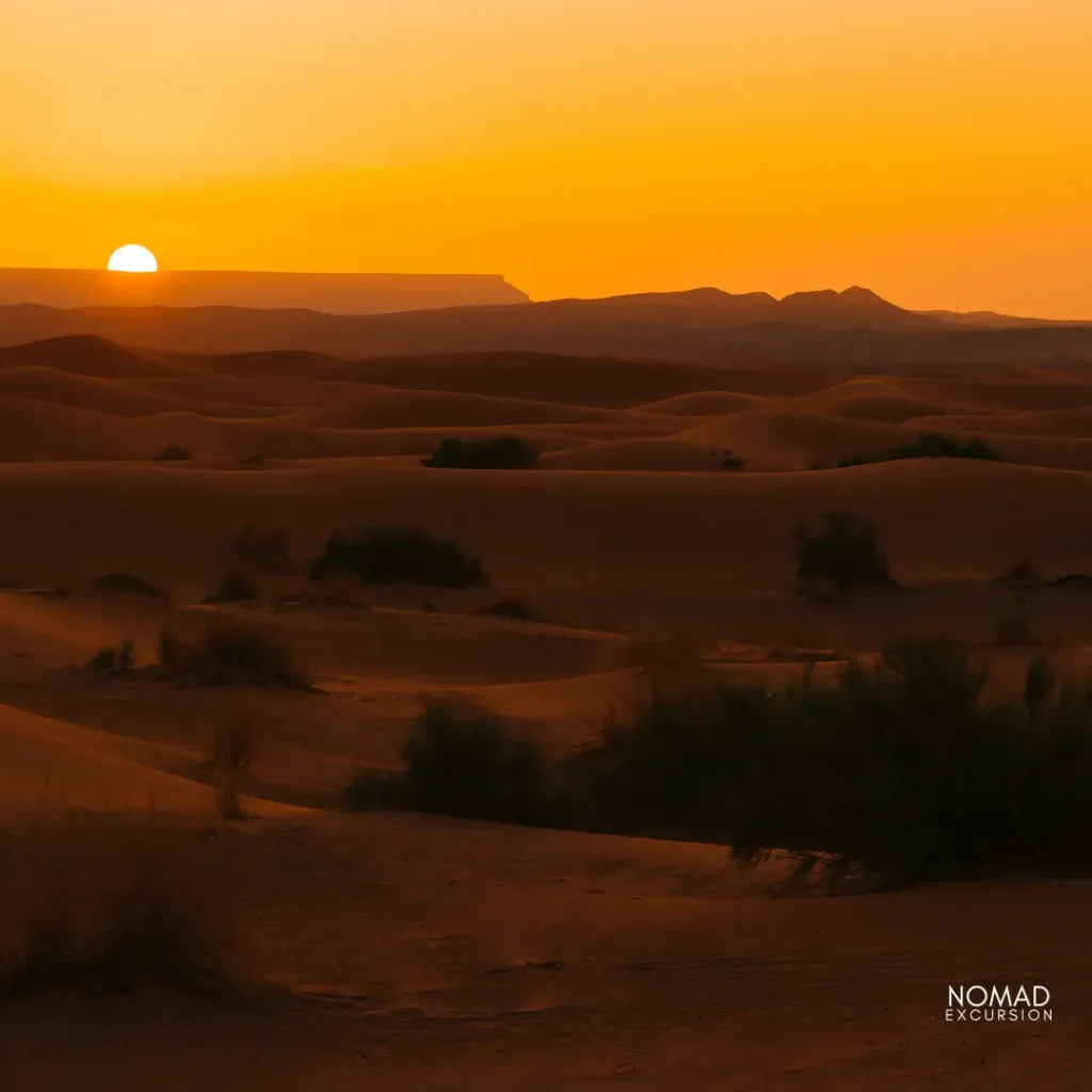 sunrise and sunset merzouga